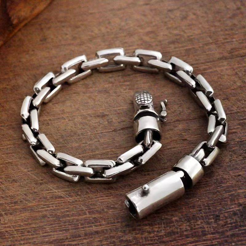 Vintage Sterling Bolt Chain Bracelet