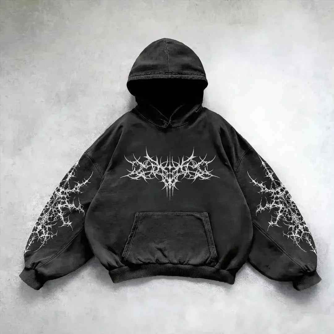 Pattern Printed Hoodie
