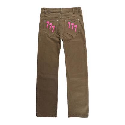 Lucky 7 Embroidered Jeans