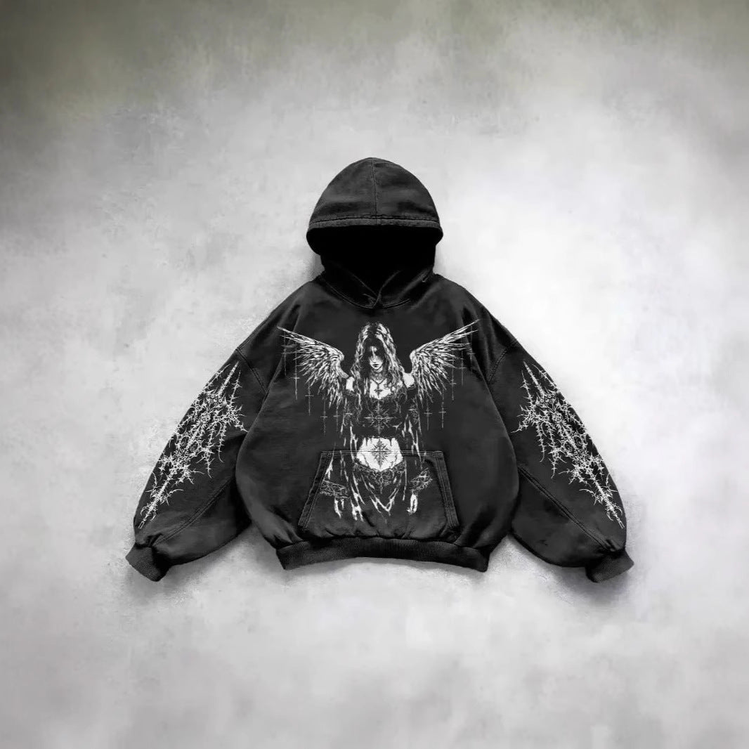 Pattern Printed Hoodie