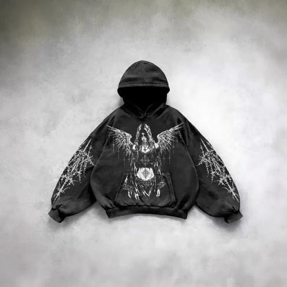 Pattern Printed Hoodie