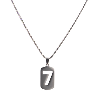 Lucky 7 Steel Pendant Necklace