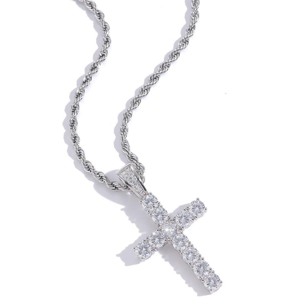 Diamond Cross Chain Necklace