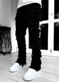 Fringe Patch Stacked Jeans