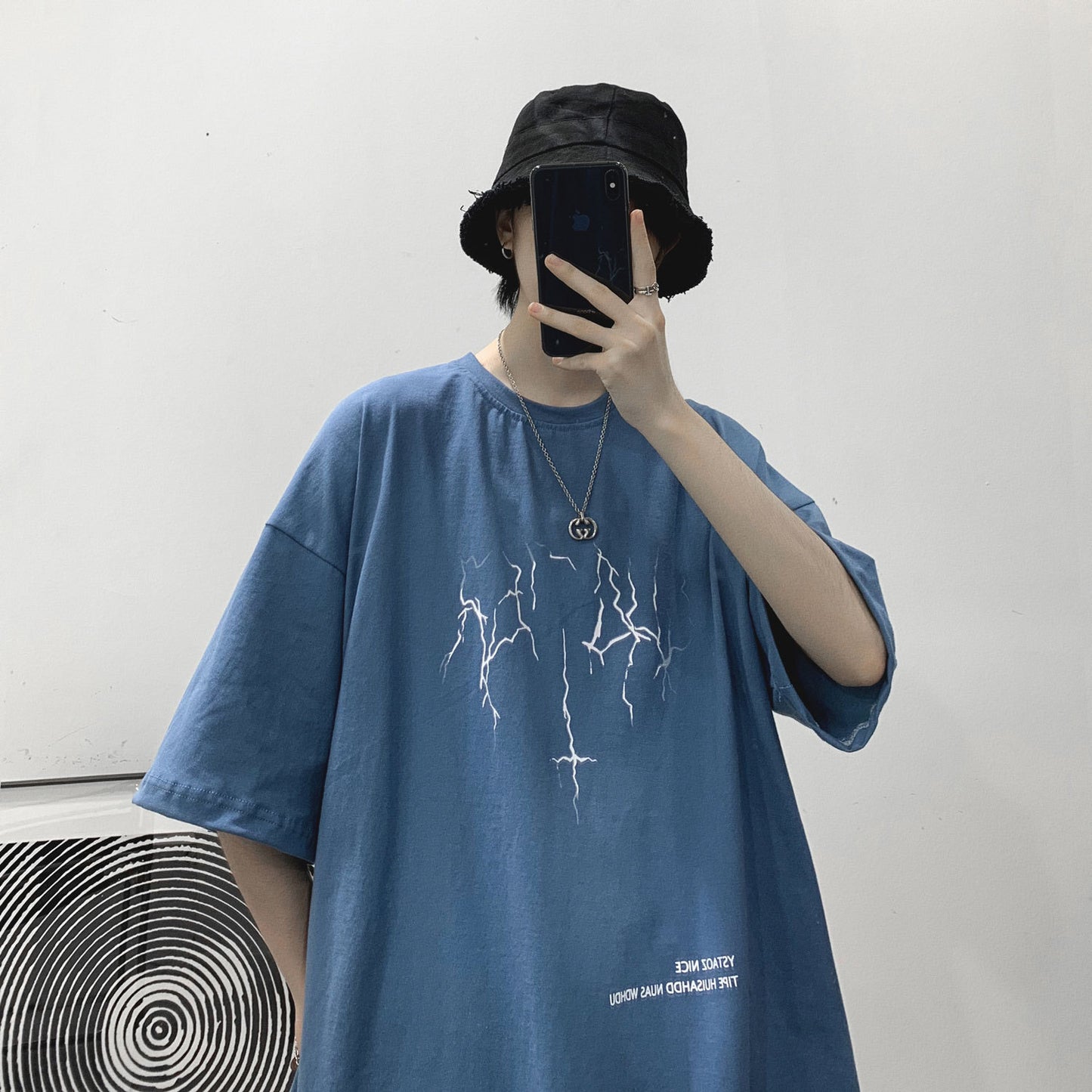 Lightning Graphic Oversized Tee