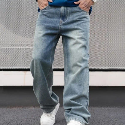 Casual Straight Wash Jeans