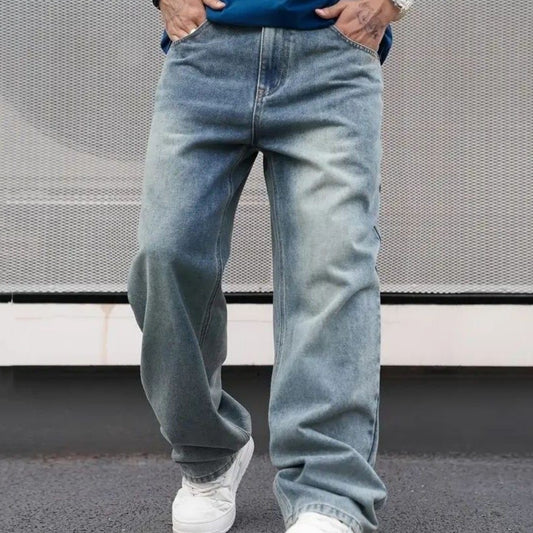 Casual Straight Wash Jeans