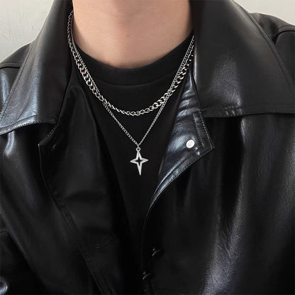 Double Layer Cross Necklace
