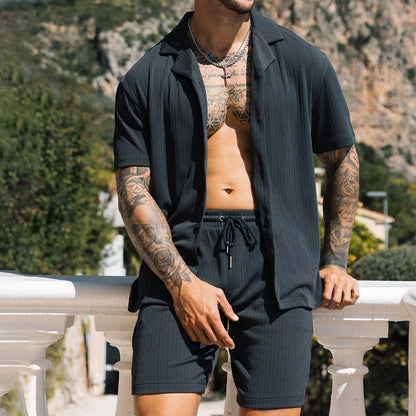 Two Piece Set Short Sleeve Shirt
