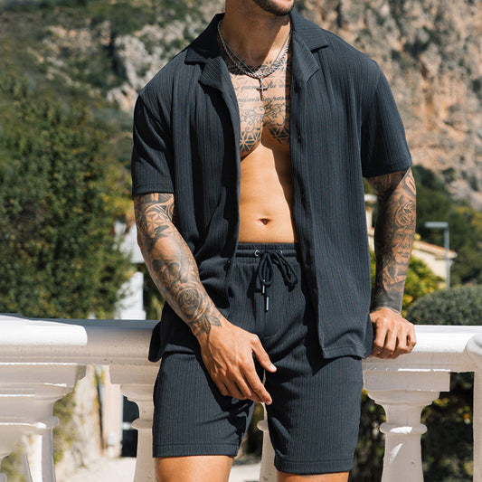 Two Piece Set Short Sleeve Shirt