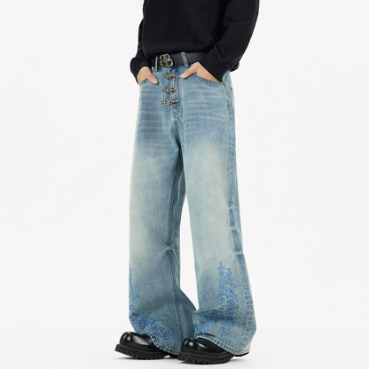 Distressed Bootcut Jeans