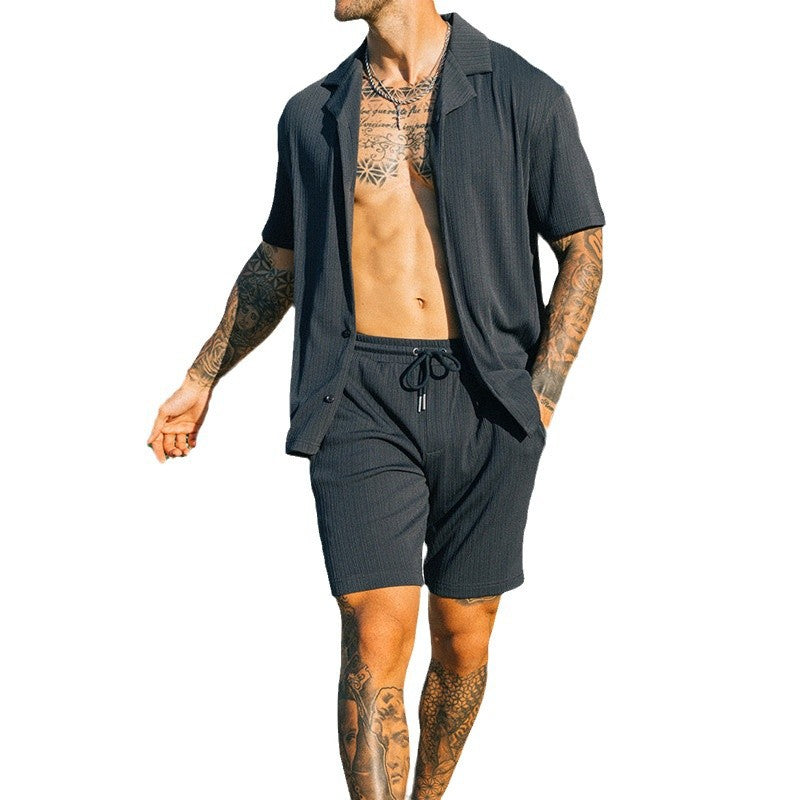 Two Piece Set Short Sleeve Shirt