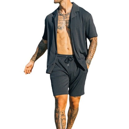 Two Piece Set Short Sleeve Shirt