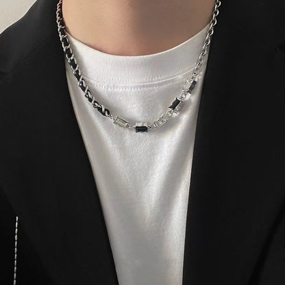 Zircon Stitched Necklace
