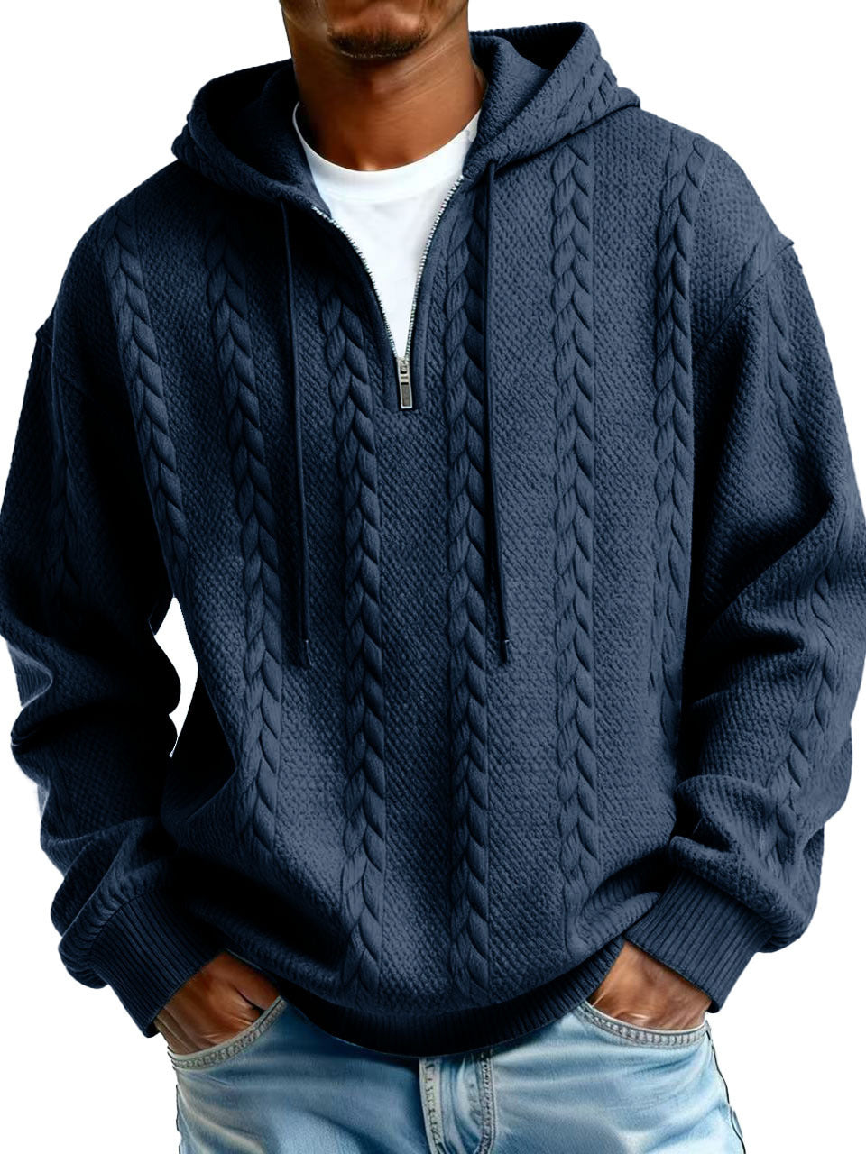 Half-Zip Hooded Sweatshirt