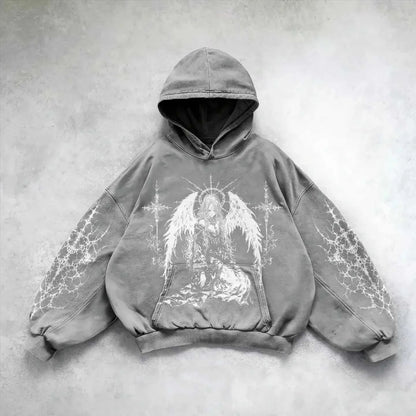 Pattern Printed Hoodie