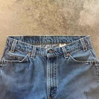 distressed Y2K denim jeans