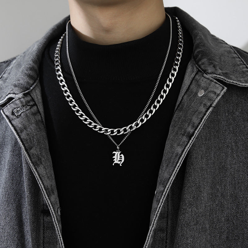 Letter Pendant Necklace
