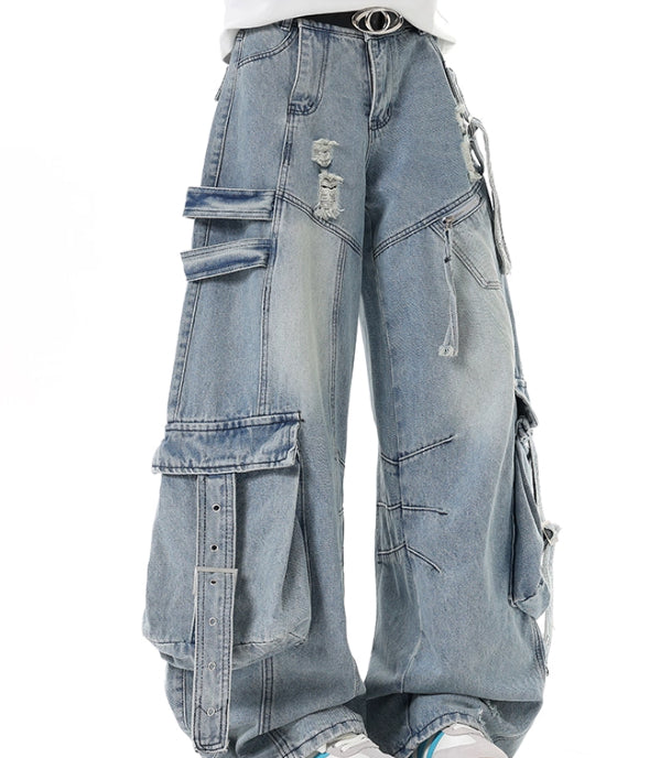 Cargo Ribbon Jeans
