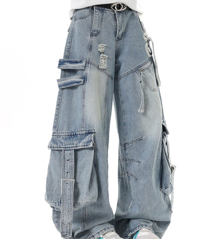 Cargo Ribbon Jeans