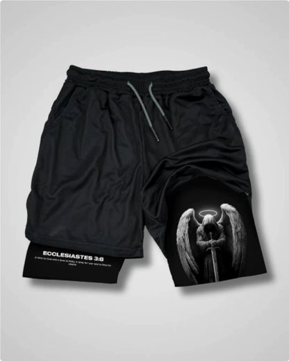 3D Digital Print Double-Layer Shorts