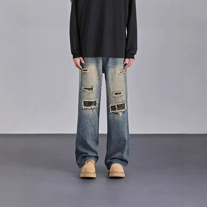 Two Tone Ripped Jeans