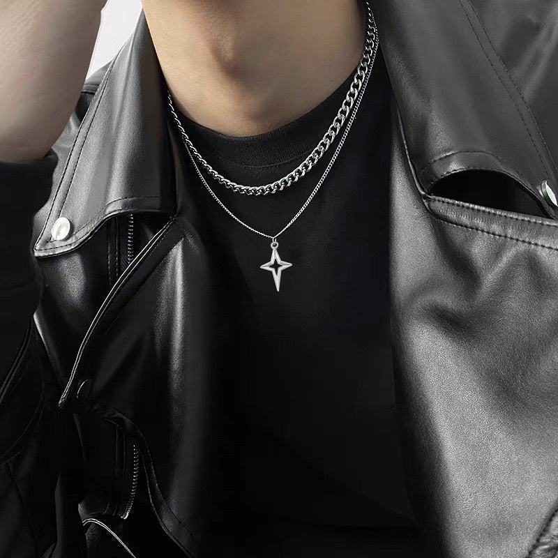 Double Layer Cross Necklace