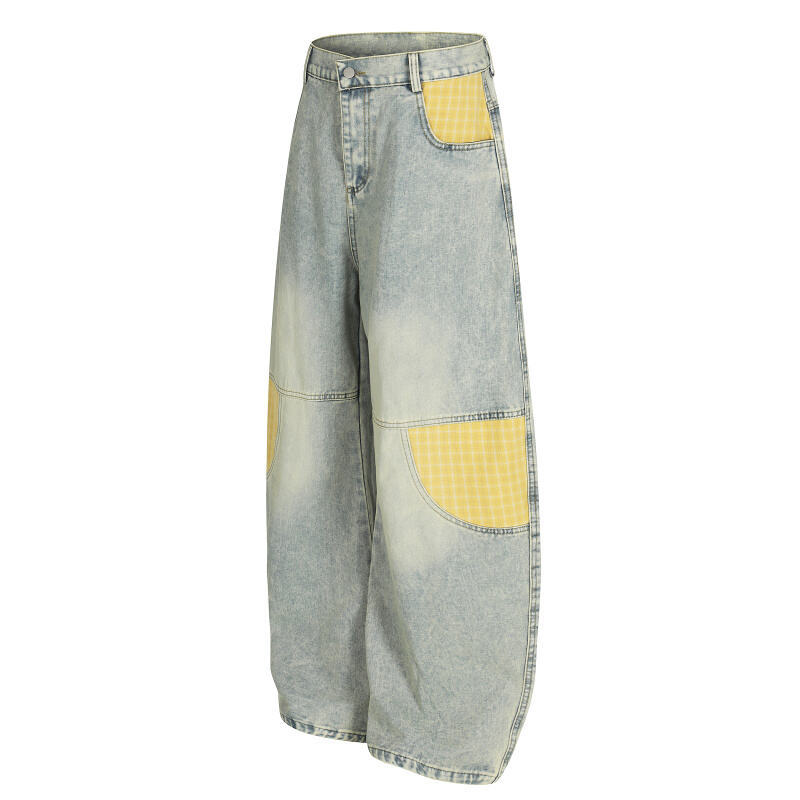 Yellow Patch Bootcut Jeans