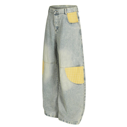 Yellow Patch Bootcut Jeans