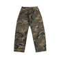 Patchwork Ripped Bootcut Camo Pants