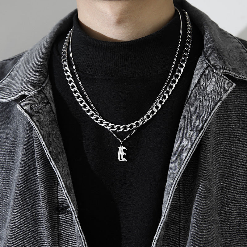 Letter Pendant Necklace