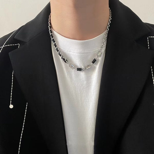 Zircon Stitched Necklace