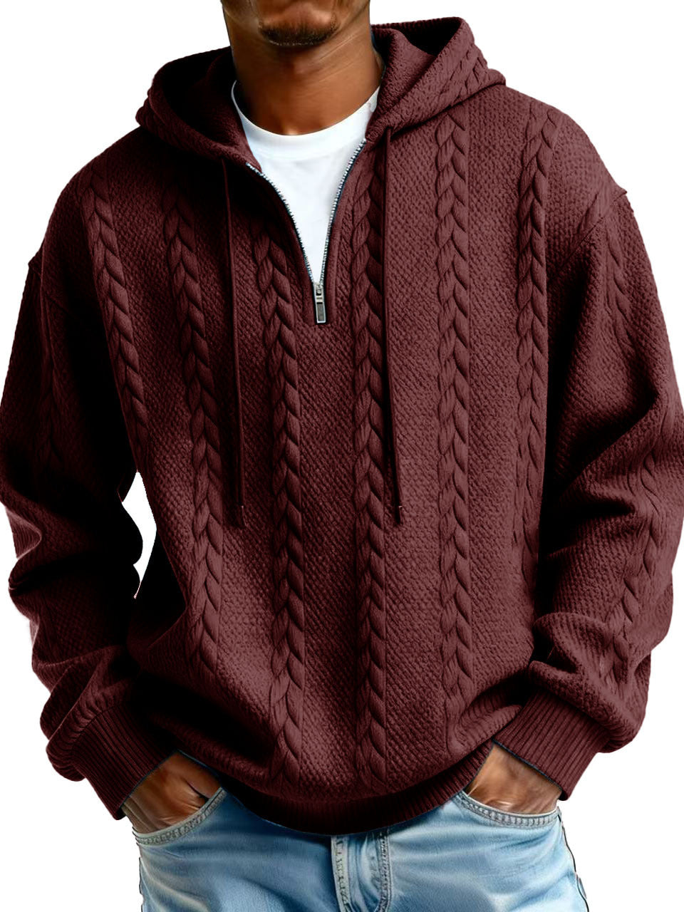 Half-Zip Hooded Sweatshirt