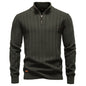 Striped Jacquard Zip Sweater