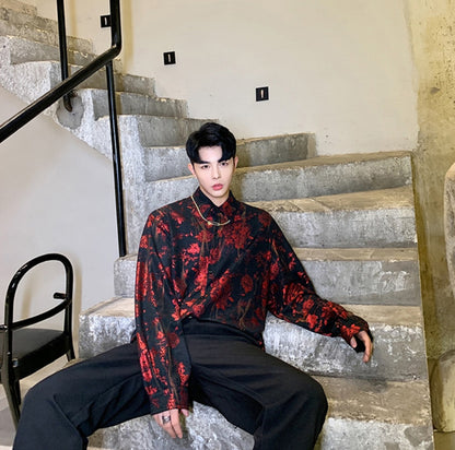 Streetwear Hip Hop Floral Shirt