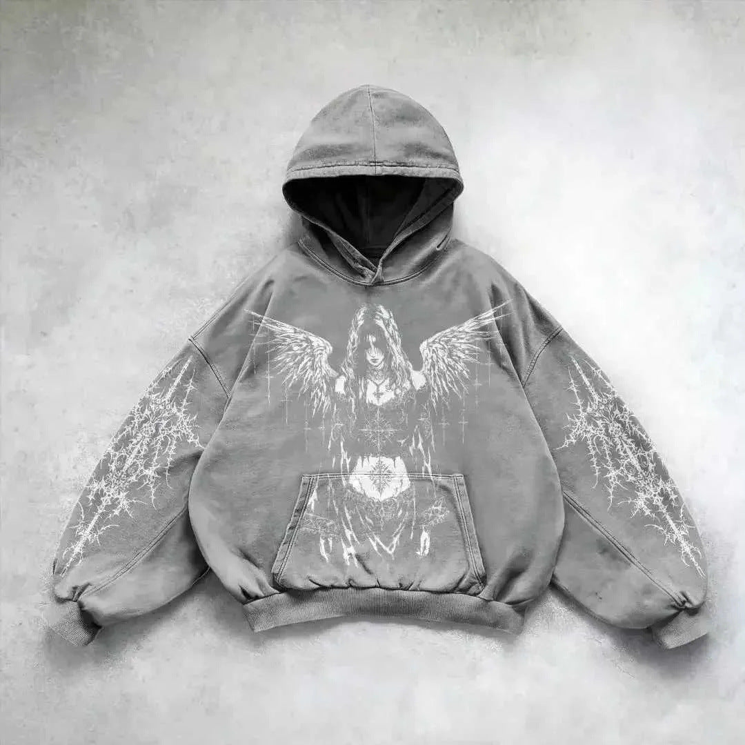 Pattern Printed Hoodie
