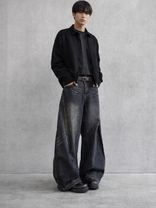 Men's Loose Patchwork Jeans