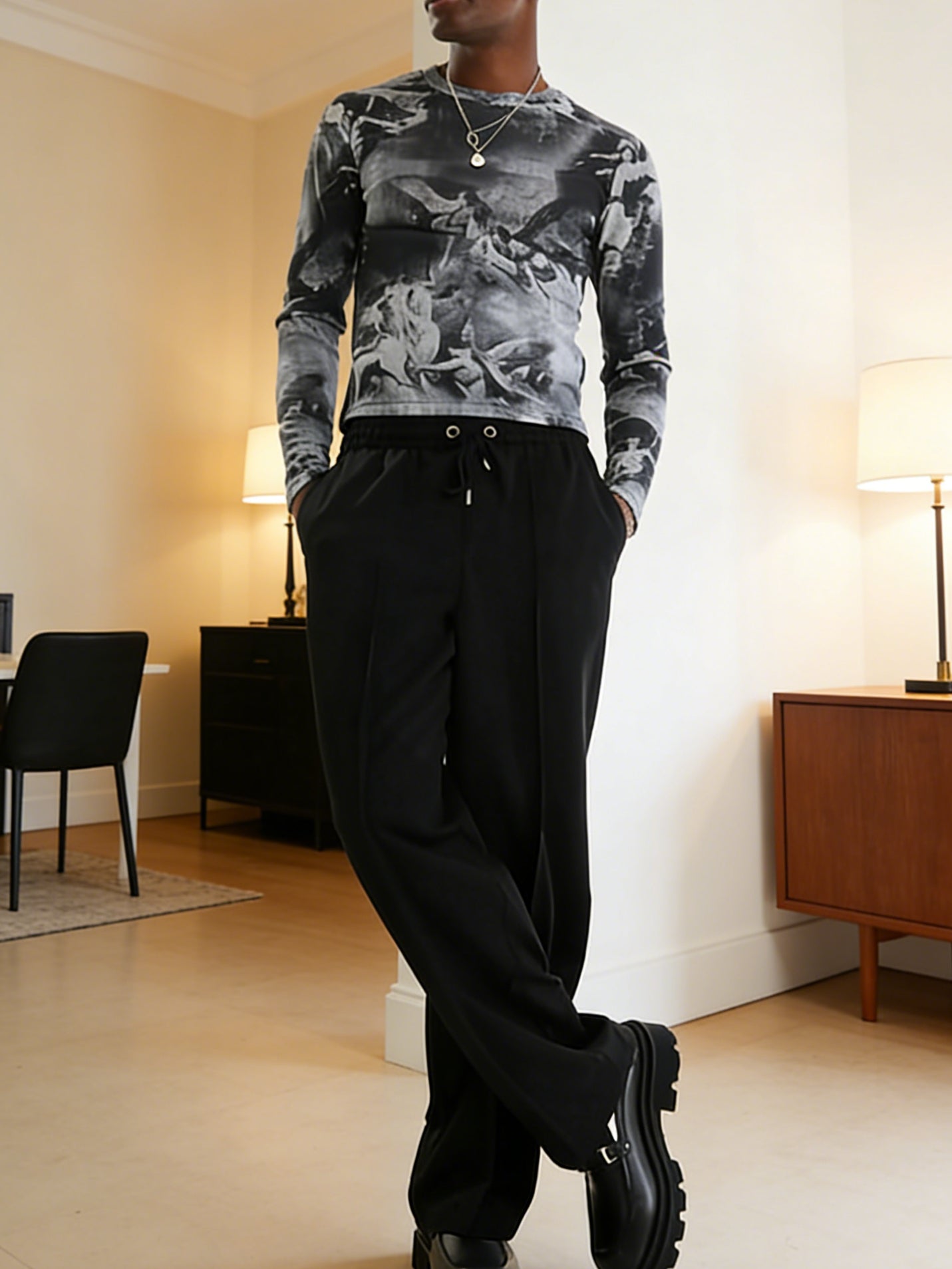 Classical Print Long Sleeve