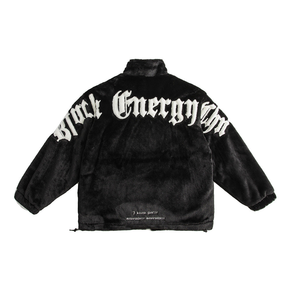 Furry Embroidered Jacket