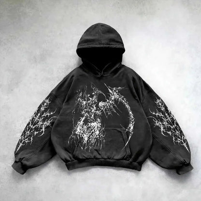 Pattern Printed Hoodie