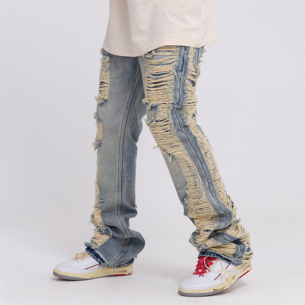 Distressed Stacked Jeans