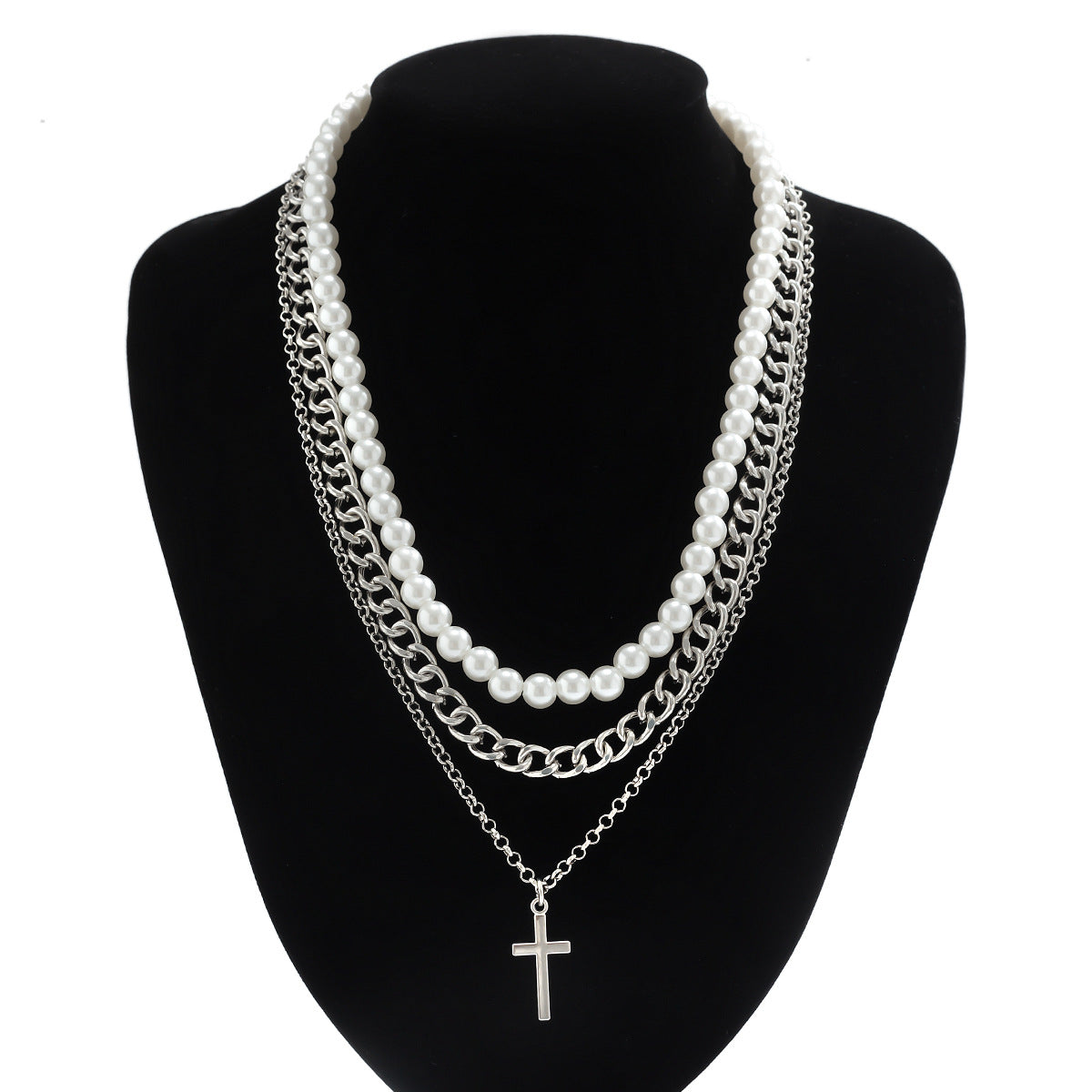 Pearl Cross Necklace