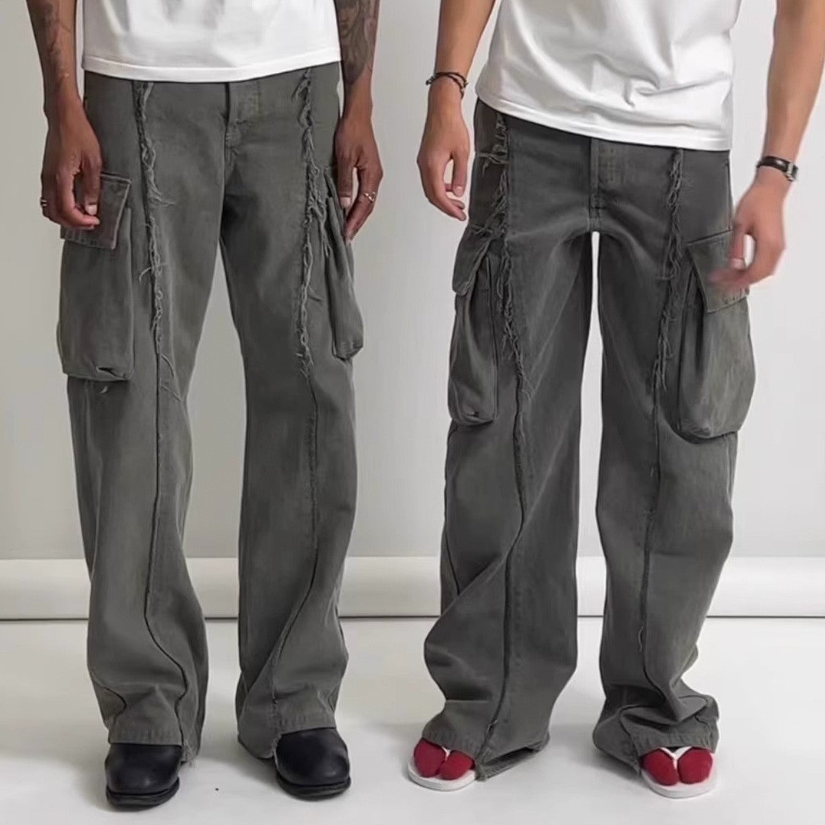 American Stitching Cargo Jeans