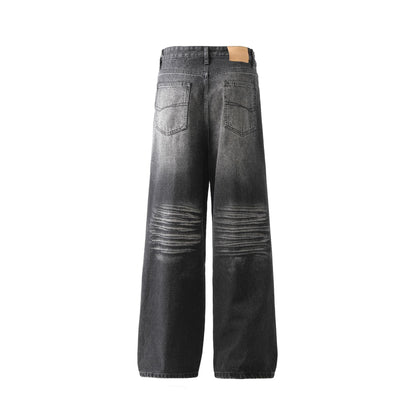 Vintage Washed Straight Leg Jeans