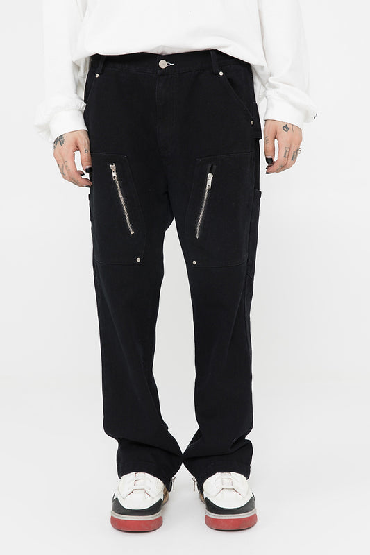Zipper Split Jeans