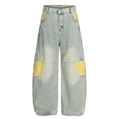 Yellow Patch Bootcut Jeans