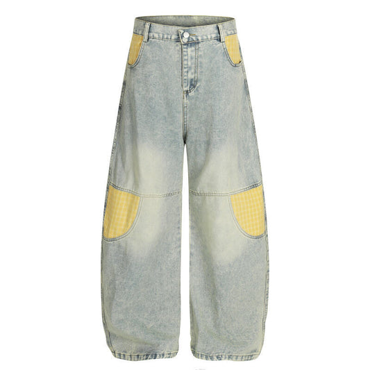 Yellow Patch Bootcut Jeans