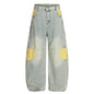 Yellow Patch Bootcut Jeans