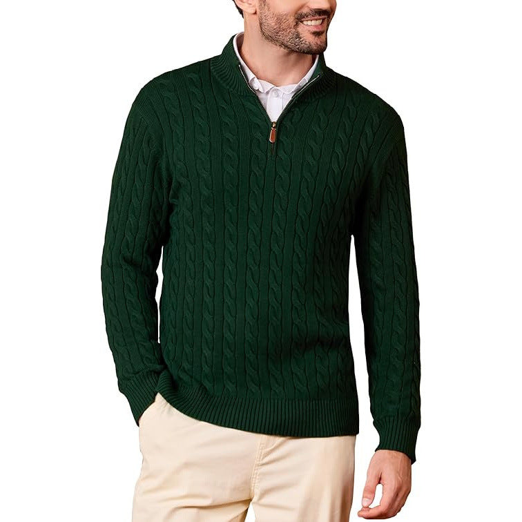 Quarter Zip Knit Sweater