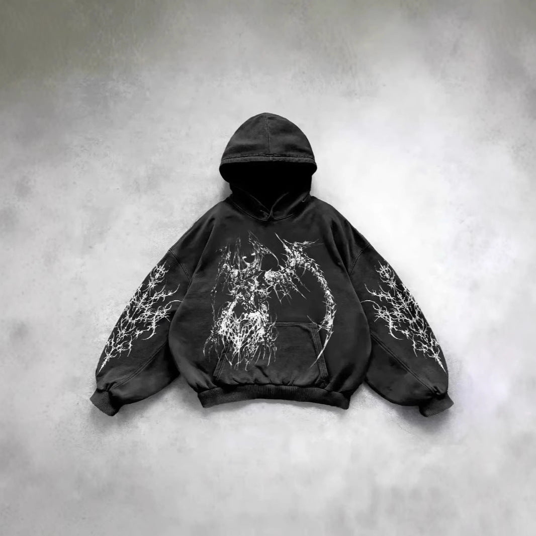Pattern Printed Hoodie